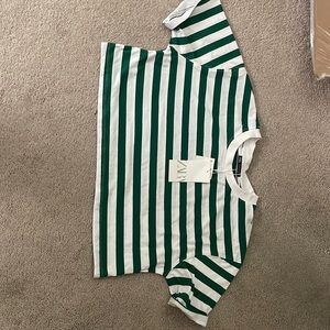 Zara Cropped Striped Tshirt